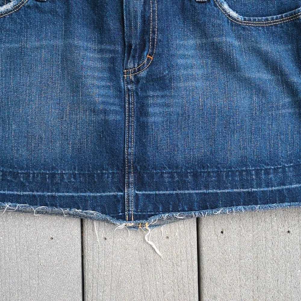 American Eagle Chewed Hem Y2K Denim Skirt | American Eagle Jean Skirt - Image 3