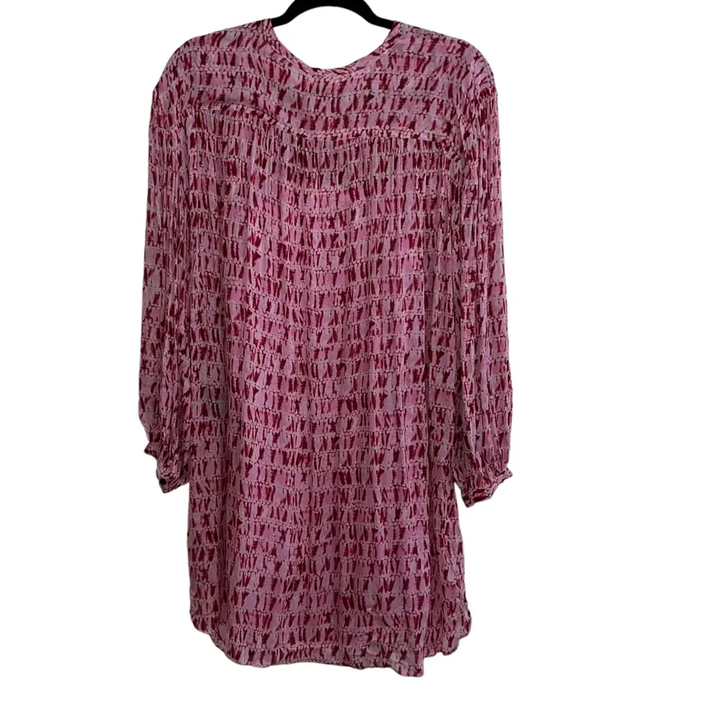 NEW NWT  Etoile Silorion Tie Dye Print Dress In Red - Image 7