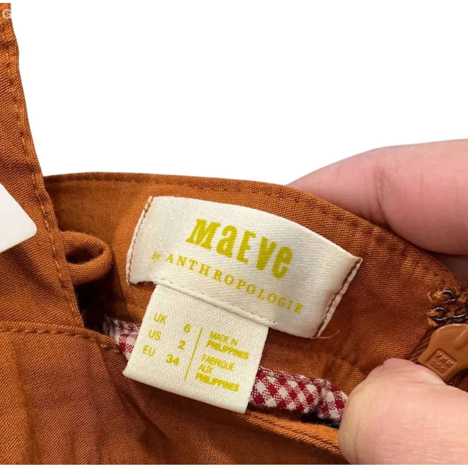 NWT Anthro‎ Maeve Colette Orange Jumpsuit Crisscross Back Sleeveless Wide Leg - Image 10