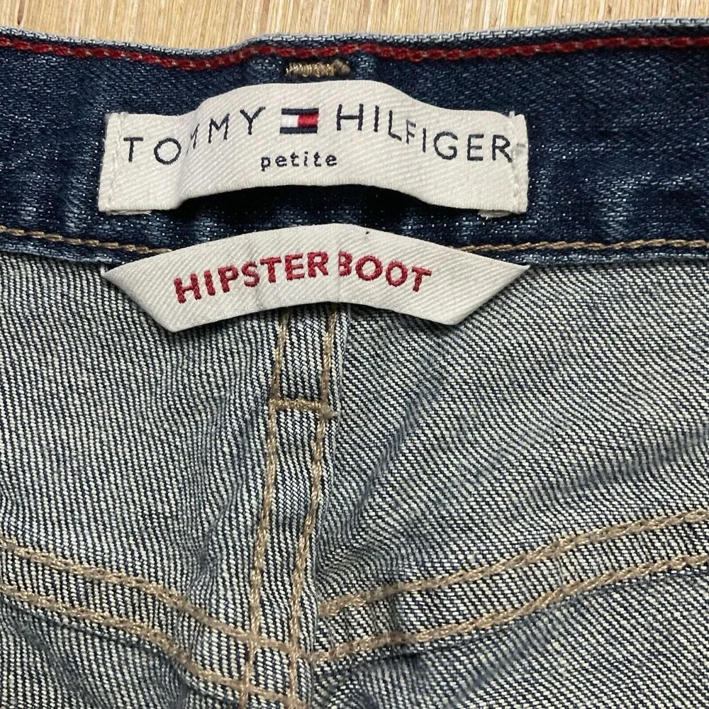 Tommy Hilfiger Rare Iconic 90’s Y2K Star  Blue Jeans Petite 10 Hipster Boot - Image 6