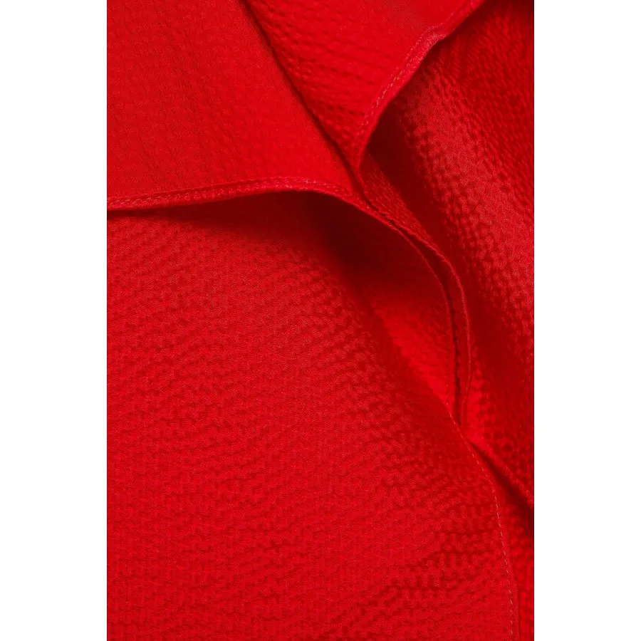 Roland Mouret Tolima Ruffled Hammered‎ Silk - Image 4