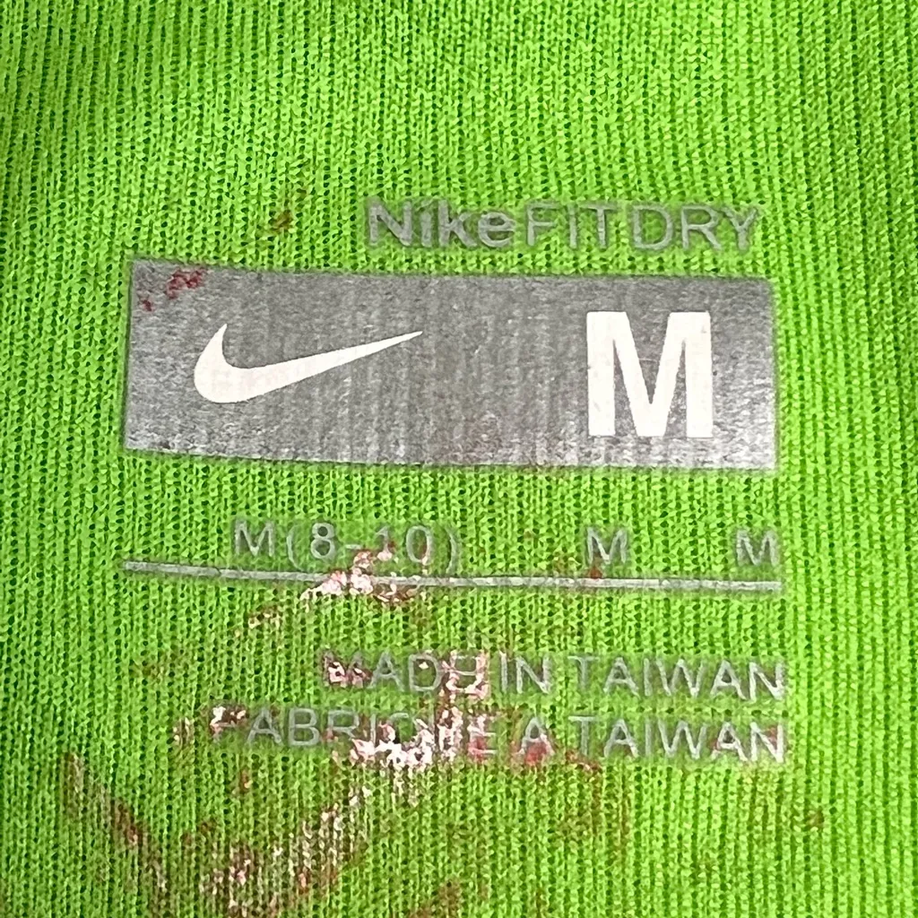 Nike Fit Dry Womens Green & White Vented Short Sleeve Top - Size Medium - VGUC - Image 6