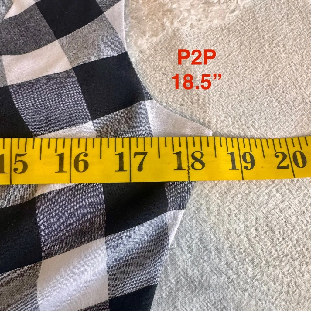 Calvin Klein Fit &‎ Flare Dress Women’s Size 10 Black White Gingham Retro  Pinup - Image 13