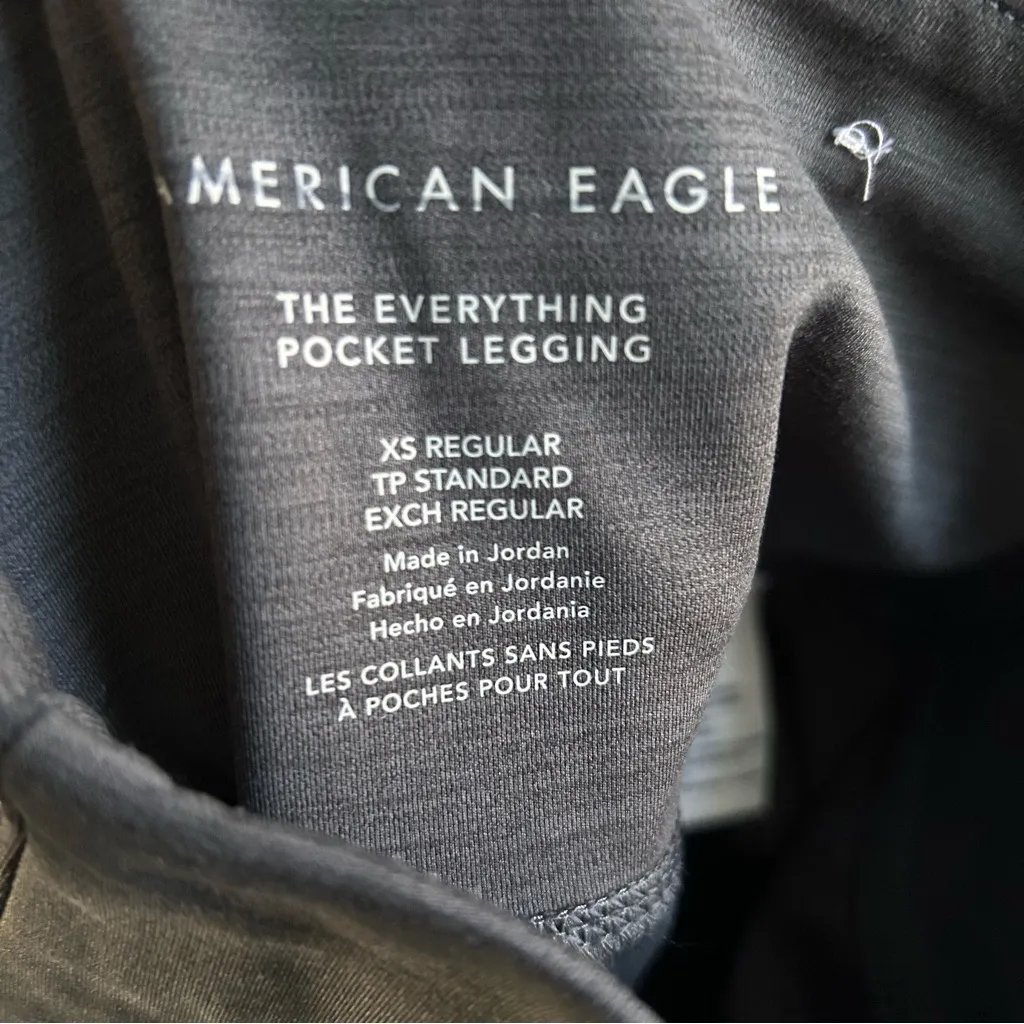 American Eagle Heather Grey/Black Everything Pocket Legging D22 - Image 5