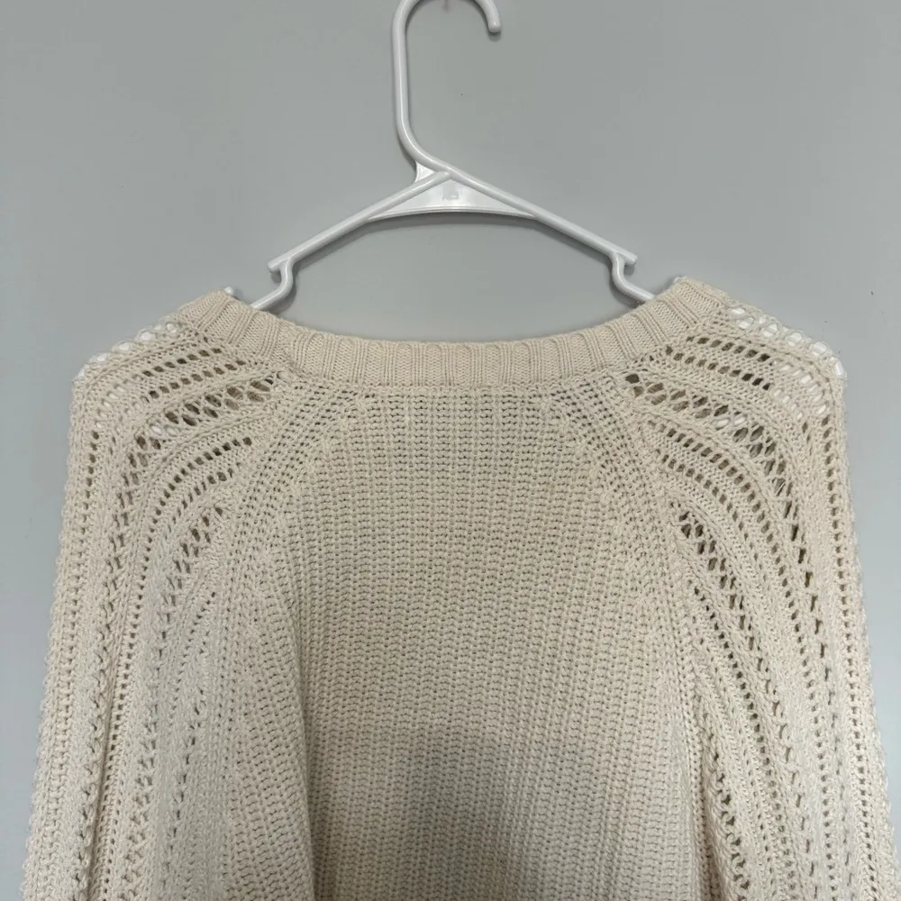 American Eagle Cream Balloon Sleeve Sweater - Image 6