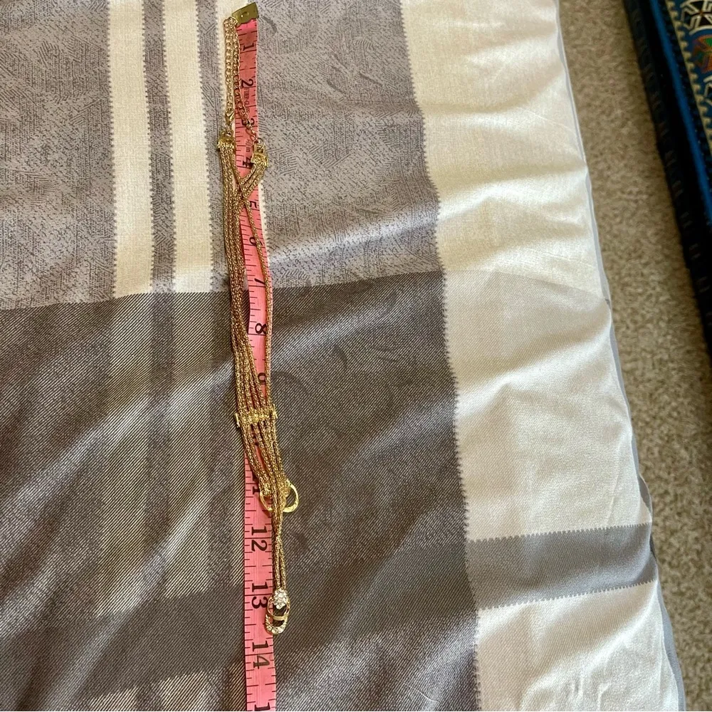 New! 4 Piece Set Earrings Necklace Bracelet Ring Pendant Chains Jewelry Women Gold - Image 6