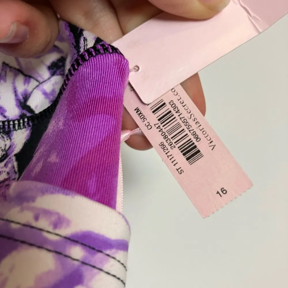 Victoria's Secret NWT Black Pink Purple Floral Boho Essential Pocket Leggings - Image 7