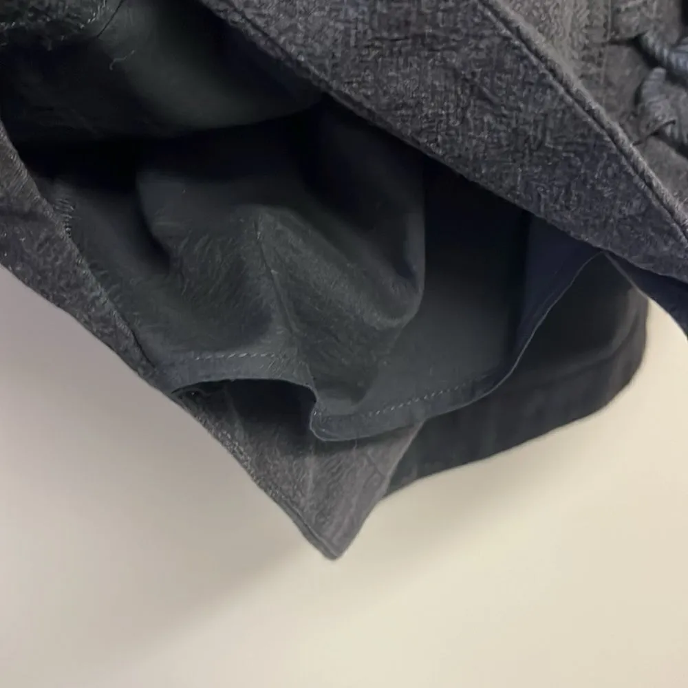 Free People Black Mini Shirt High Low Lace Accent Pockets Cotton Linen- Medium - Image 7