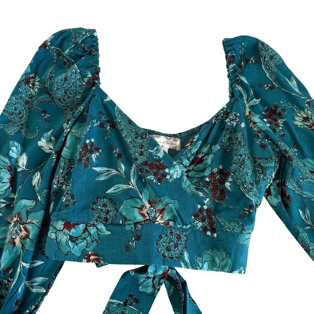 Band of the Free Sybille Teal Floral V - Image 3