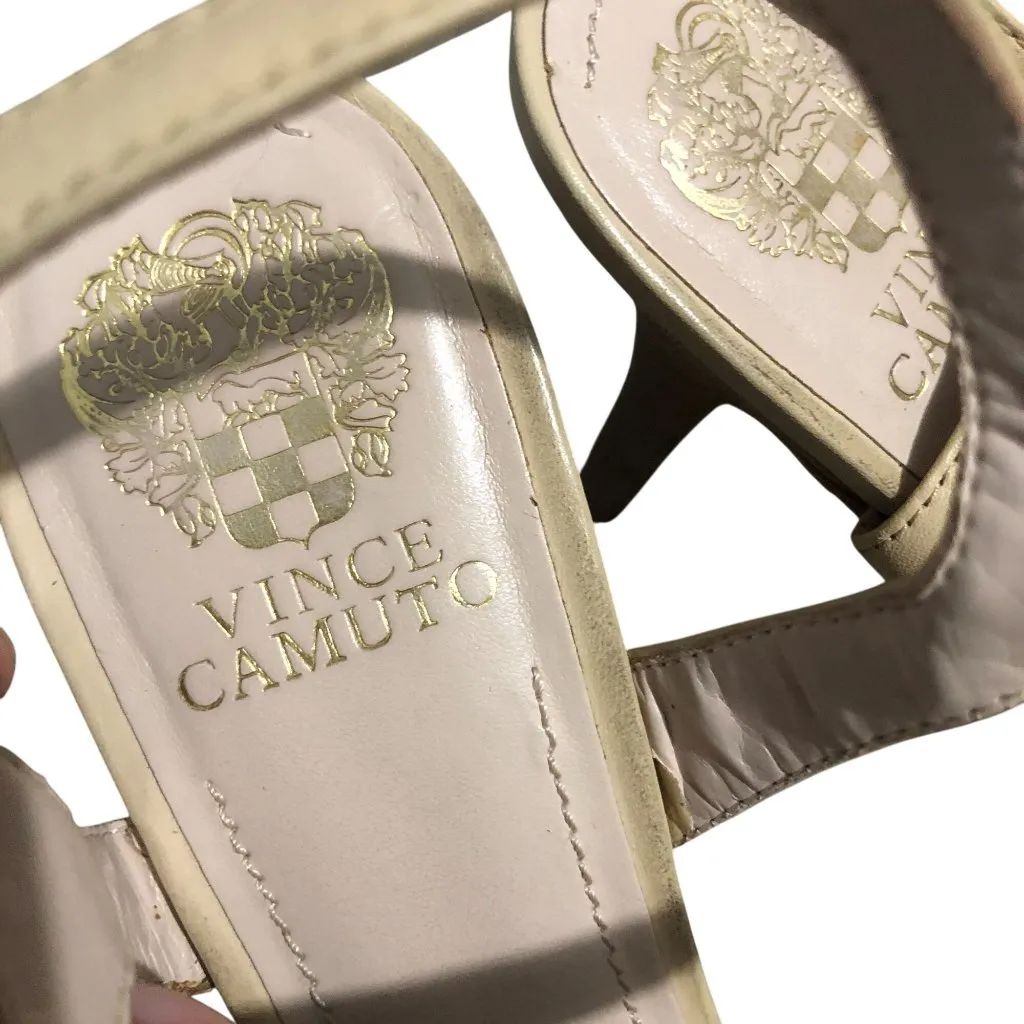 Vince Camuto Paden Platform Sandals Strappy Open Toe Leather Beige 10 - Image 11
