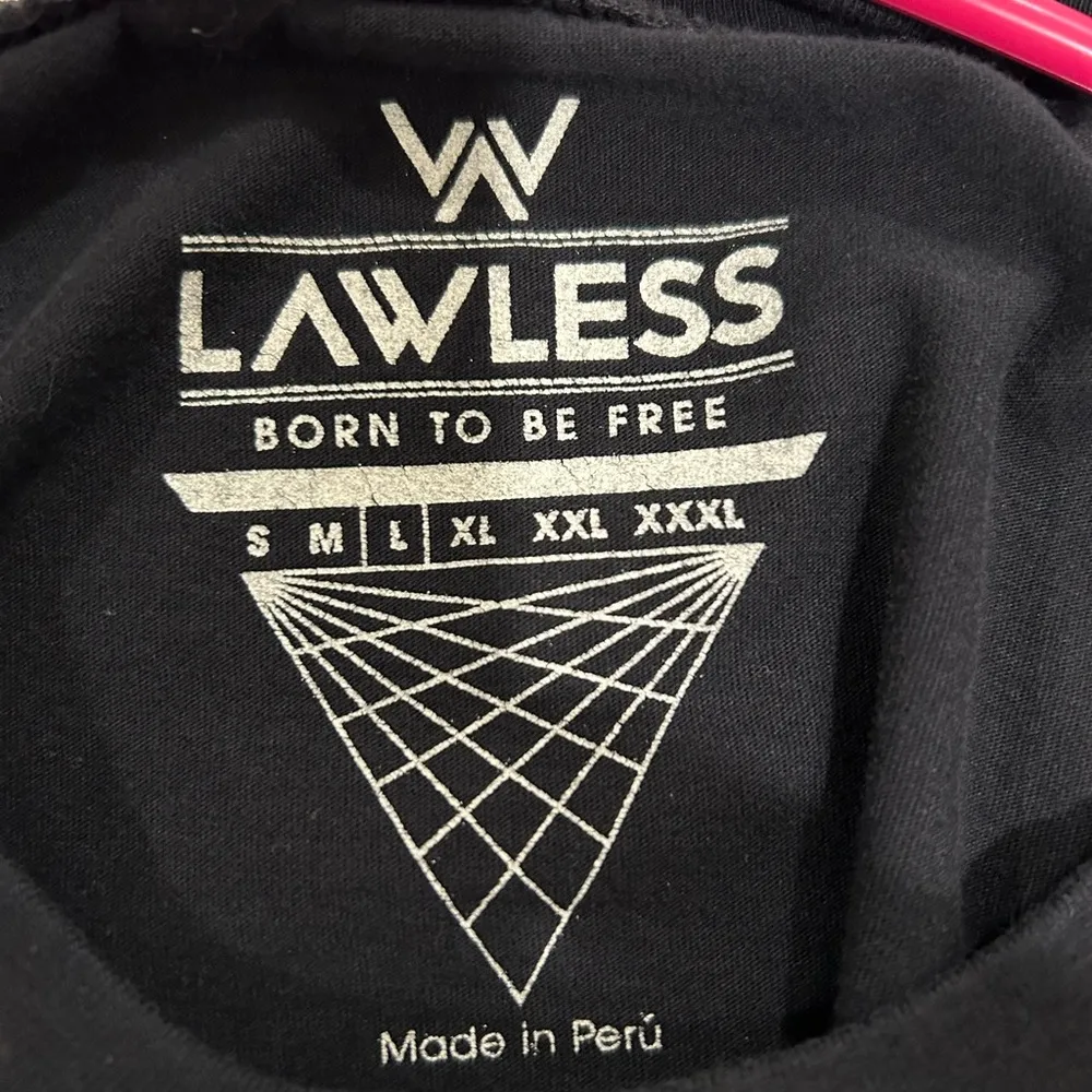 Lawless Born to Be Free T Shirt Black Size L Size L - Image 4