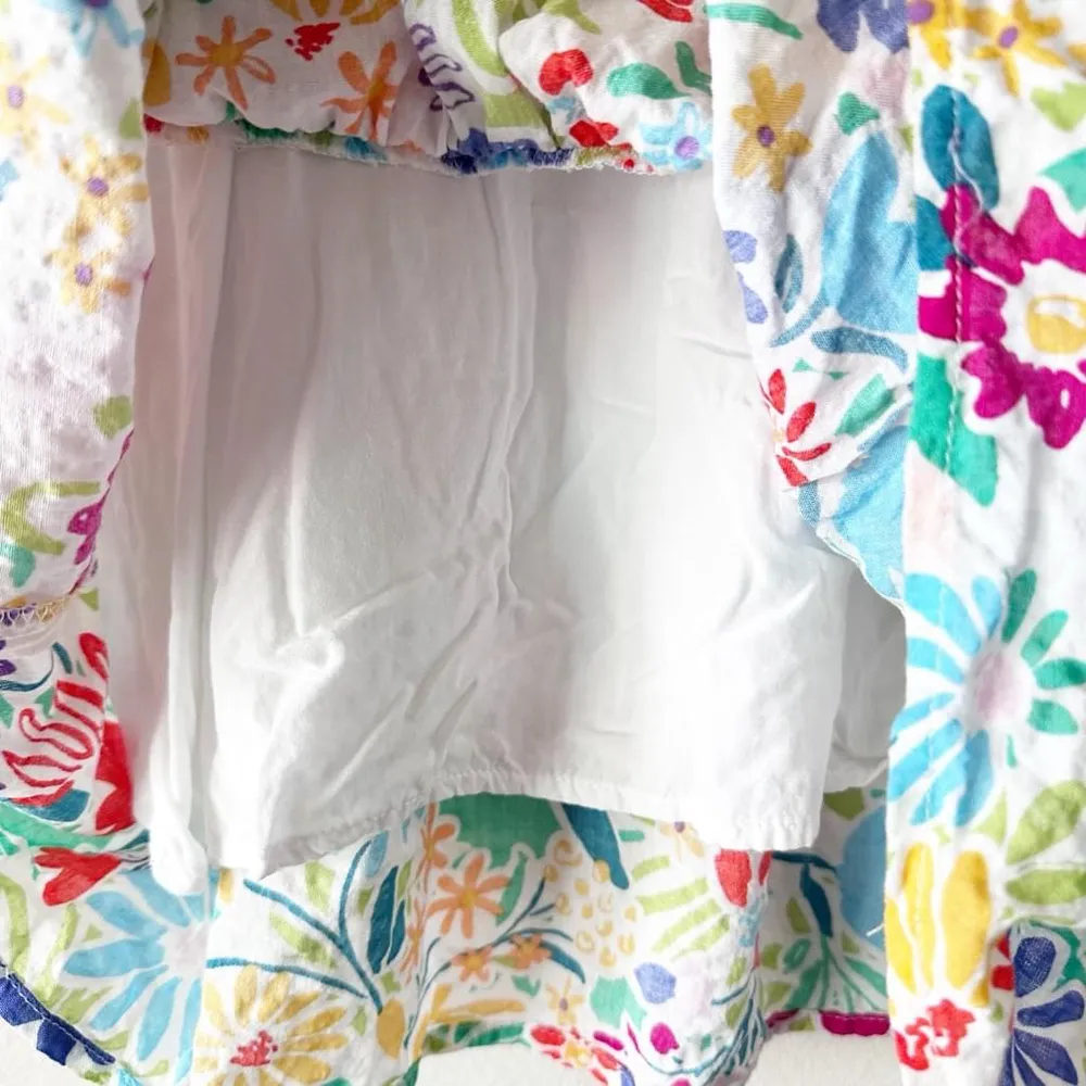 Fate Floral Print Dress Women's Size S White - Image 9