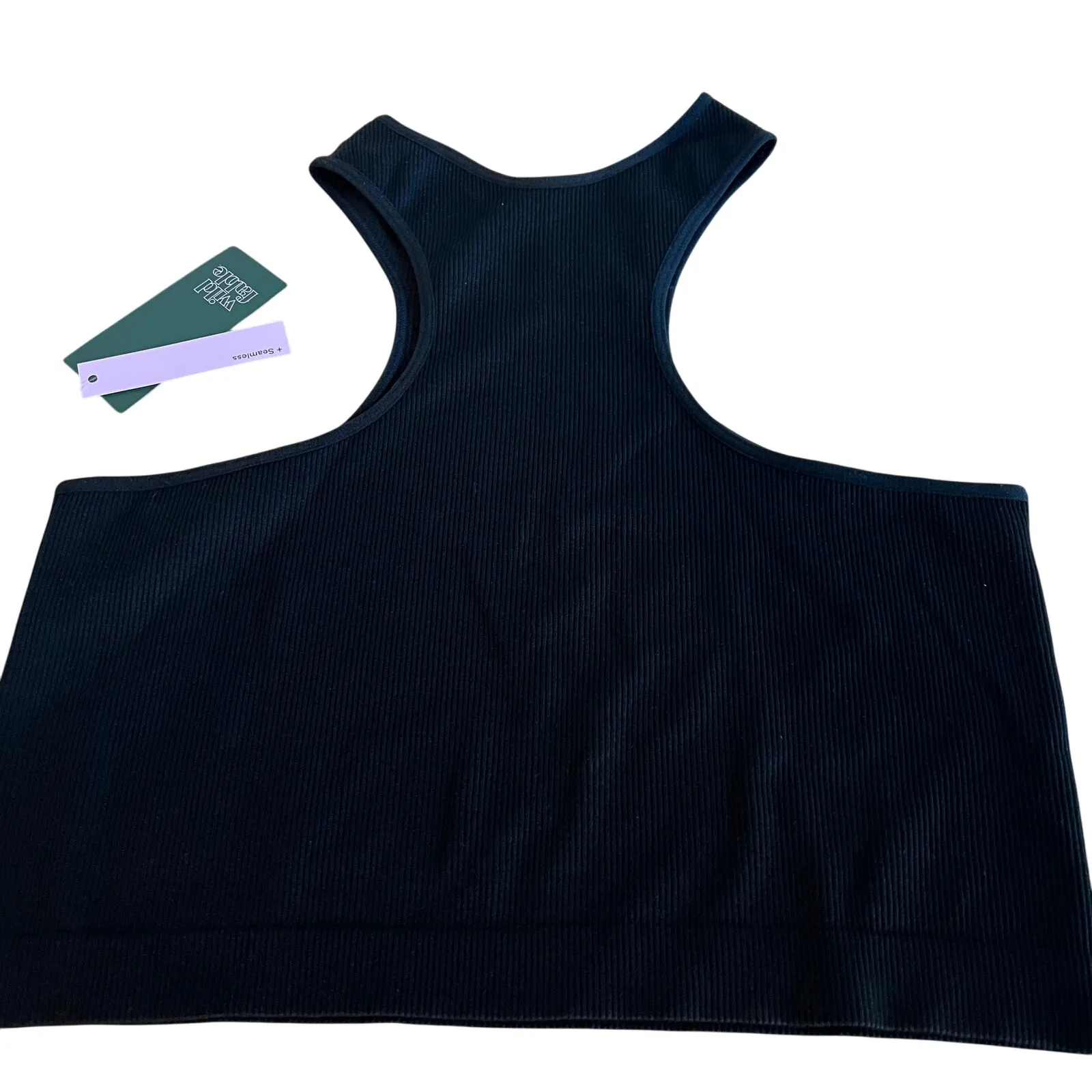 Wild Fable Women's Black High-Neck Seamless Tank Top - Size Large - NWT - Image 7