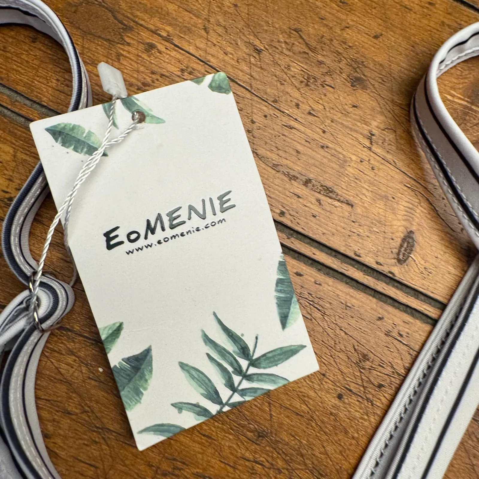 Eoménie Striped Blue Ruched One Piece Swimsuit Women's XL White - Image 3