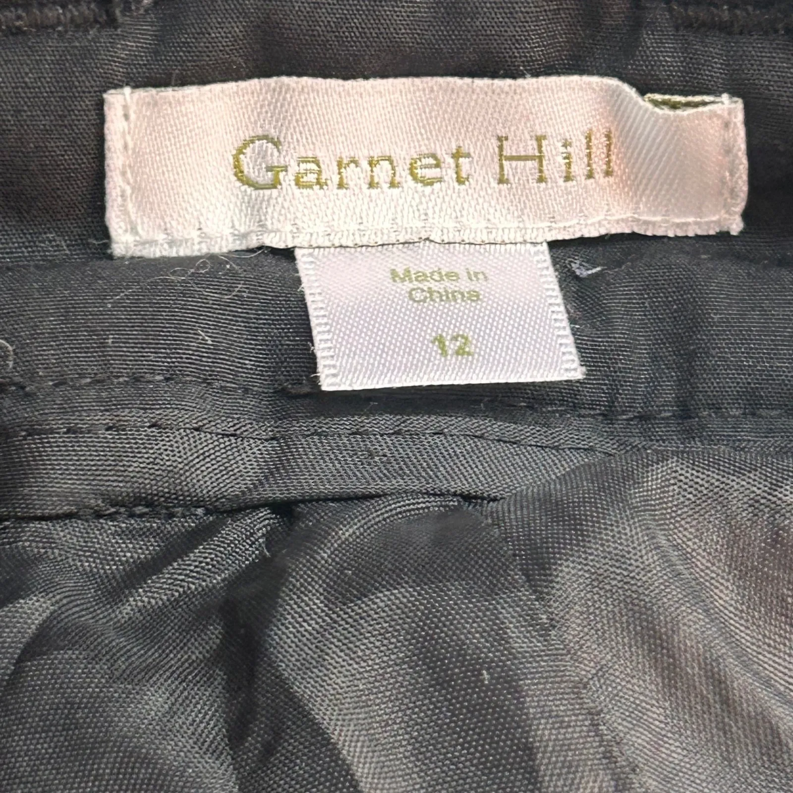 Garnet Hill Wool Dress Pants Black 12 - Image 7