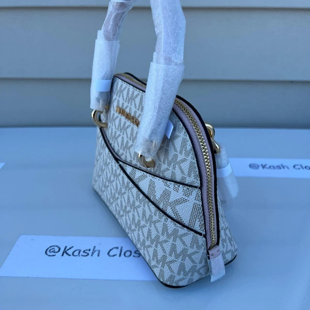 Michael Kors Jet Set MK Logo Dome Satchel XS Crossbody - Image 3