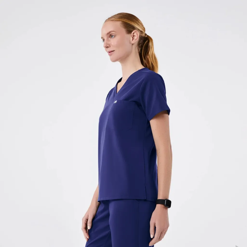 Figs Catarina one pocket scrub top women’s nurse scrubs navy blue Size XL - Image 9