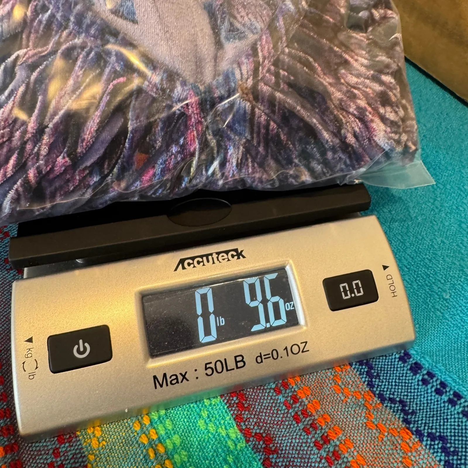 Boston Proper Fairy Velour Top Womens S Purple Peacock Feather Print 3/4 Sleeve - Image 16