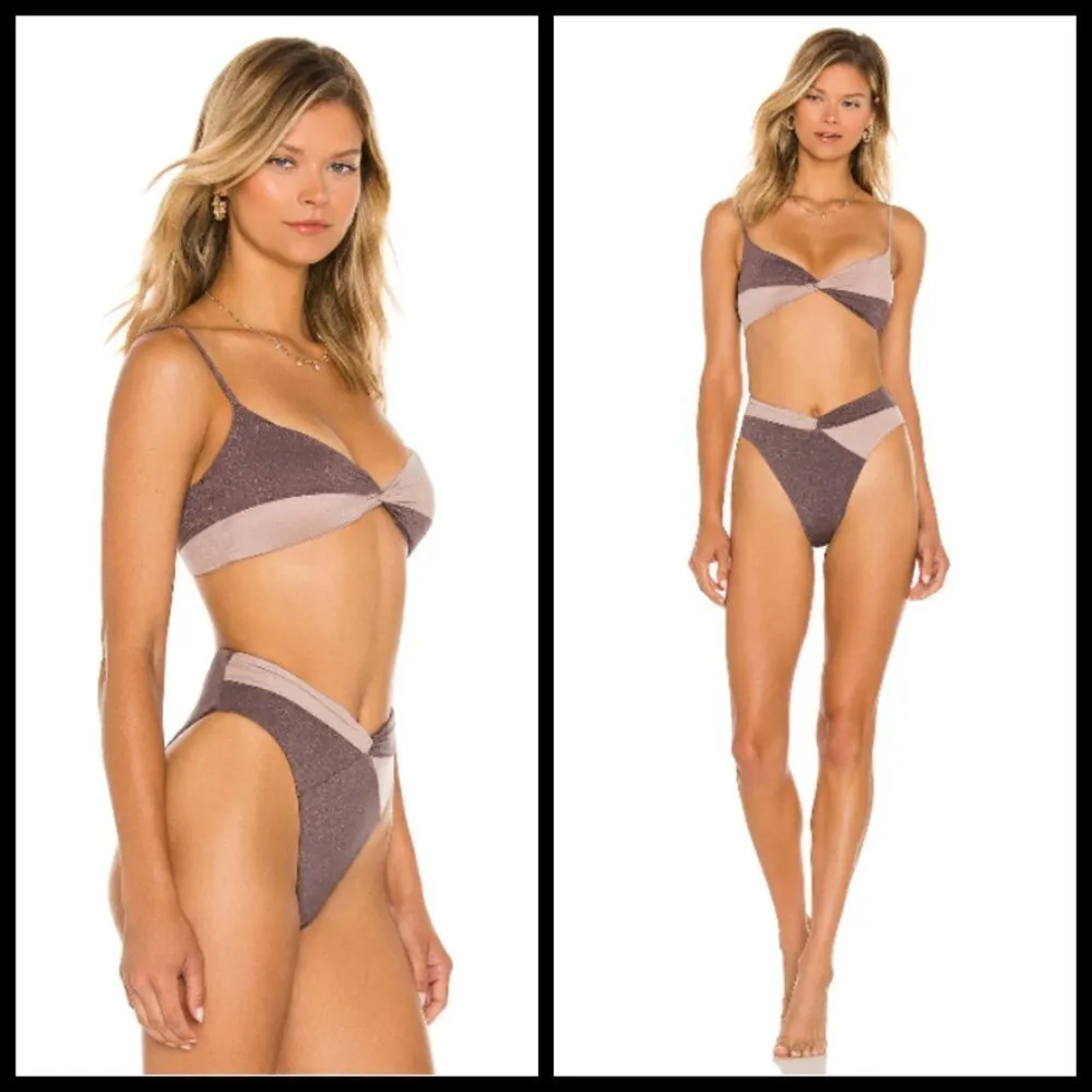 💕L*SPACE💕 Shimmer Bikini Set Ringo Bikini Top + Nancy Lee Bikini Bottom M NWT - Image 11