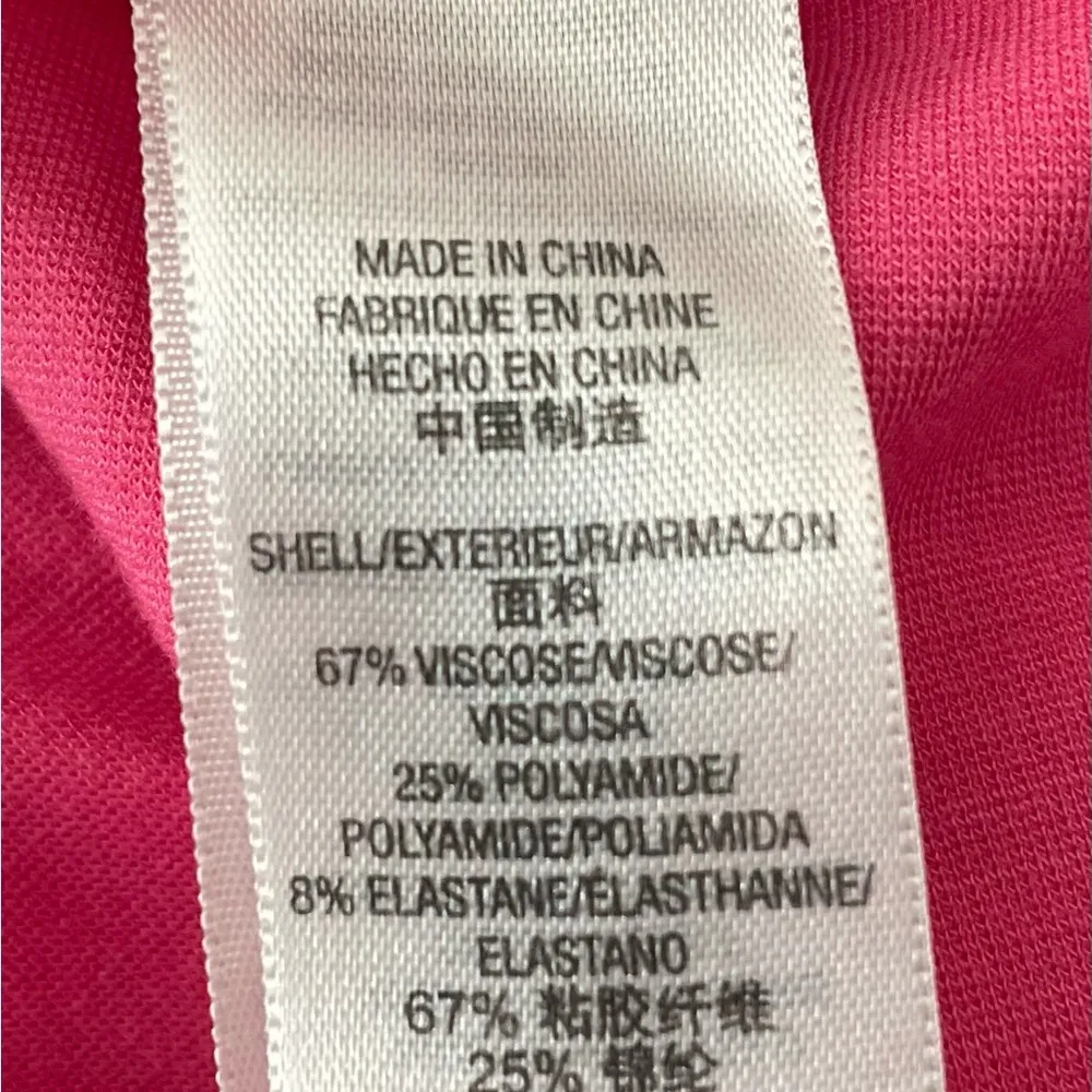 Juicy Couture pink orange colorblock peplum ruffle blouse, size 2 Barbiecore - Image 4