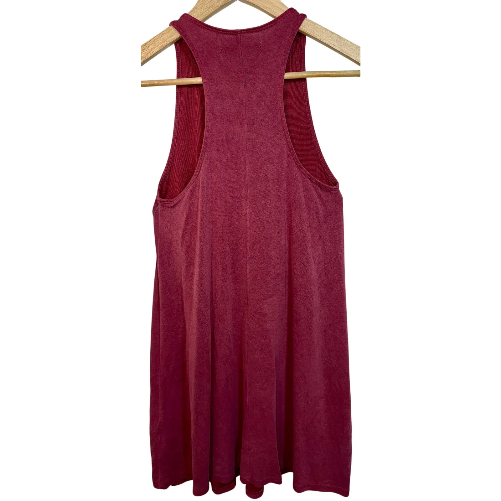 Abercrombie & Fitch Red Sleeveless Knit Racerback Casual Swing Dress Womens XS - Image 2