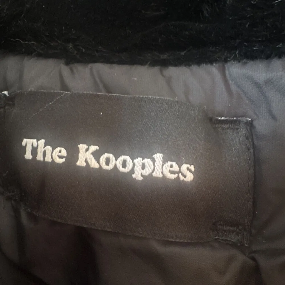 The Kooples Womens Fur‎ Hooded Full Zip Parka Jacket Military Coat Size M - Image 5
