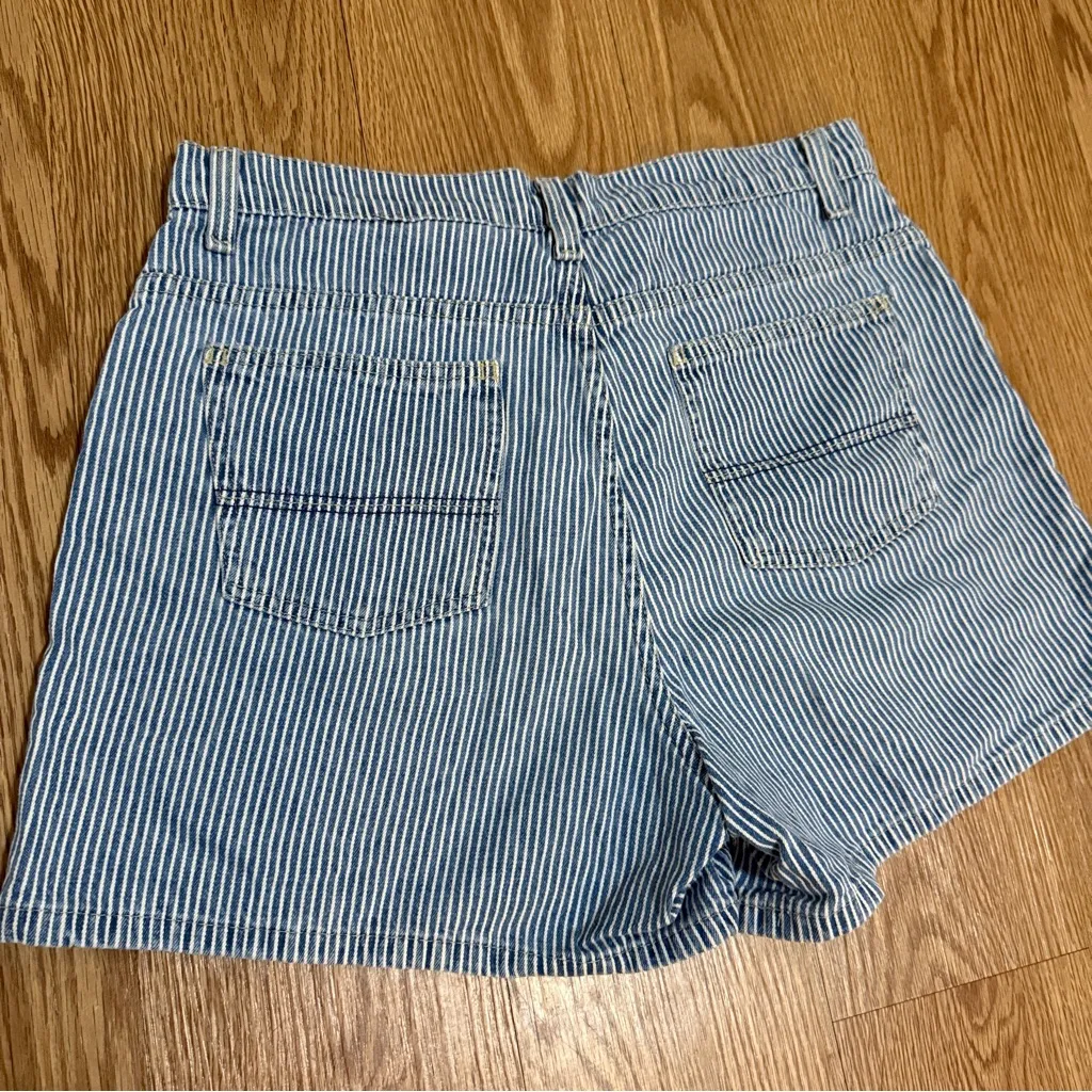 Northcrest Blue Striped Jean Shorts 10 - Image 8