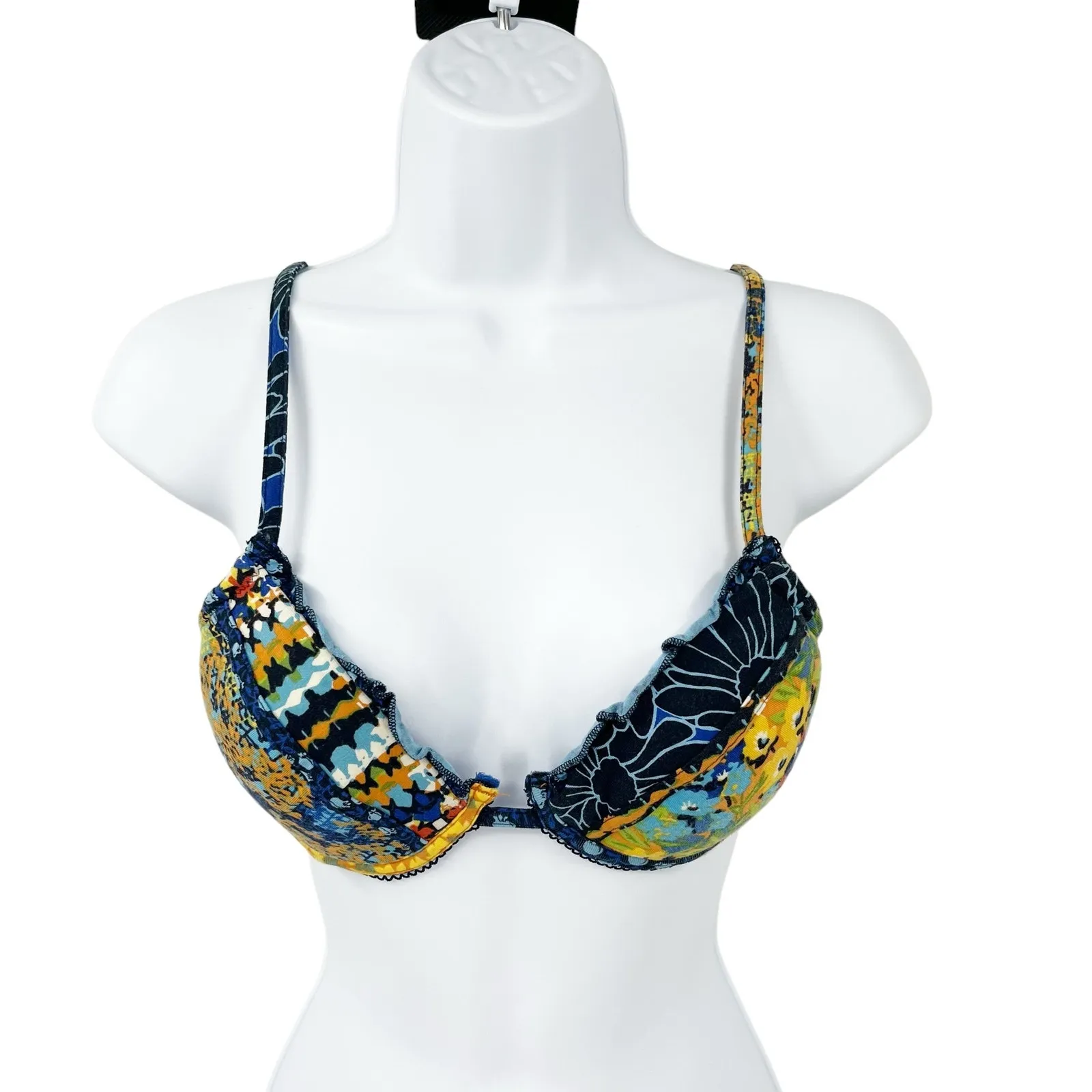 Anthropologie Pinkerton‎ Womens Underwire Floral Printed Balconette Bra Size 34B - Image 2