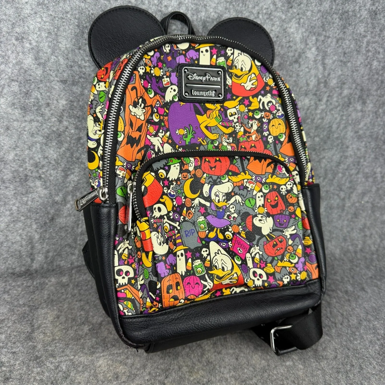 Disney Parks Classic Characters 2022 Halloween‎ Pumpkins Loungefly Mini Backpack - Image 3