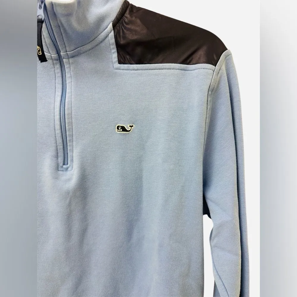 Vineyard Vines Women’s Shep Shirt Pullover Size XS 1/4 Zip Light Blue & Navy - Image 3