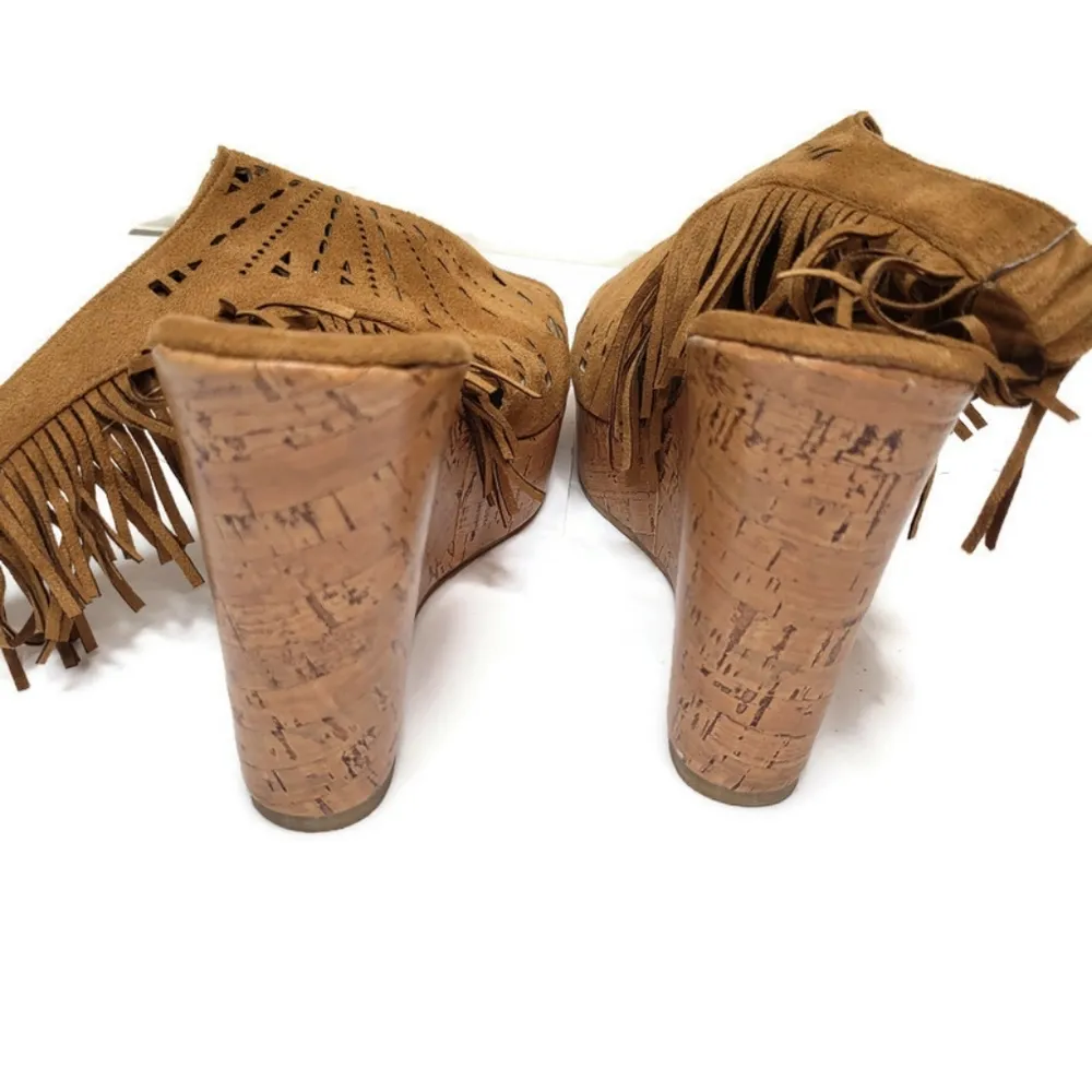 NWOT laser cut cork wedge sandal 10 - Image 10