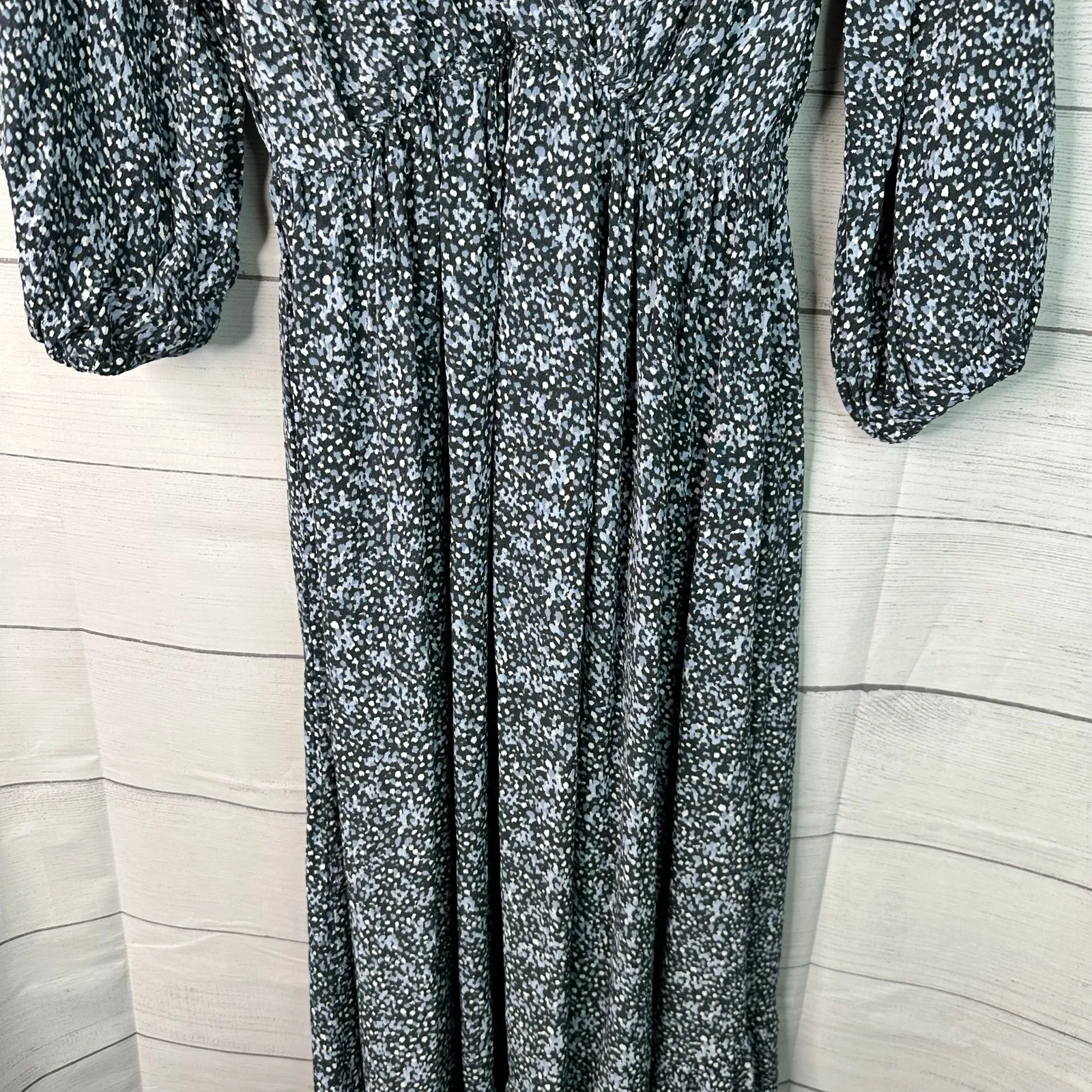 Gap Maternity Womens size Small Tiered Ruffle Midi Dress Floral Blue 824026 - Image 5