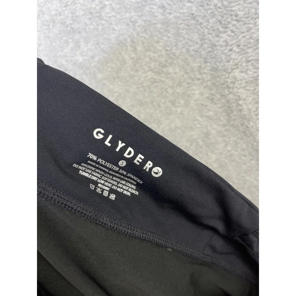 Glyder Women's Running Shorts Solid Black Size Small Mini Lined Athletic Pull On - Image 3