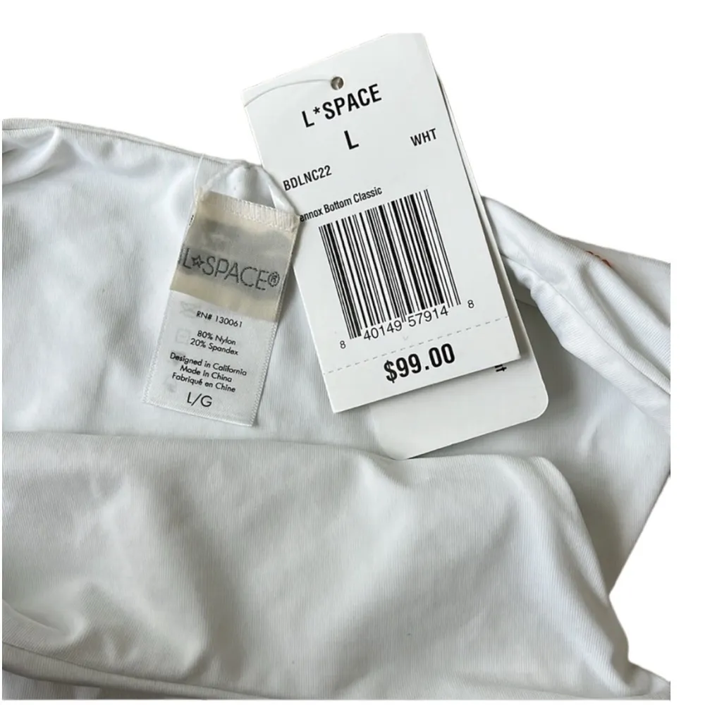 L*Space Beaded Brittany Bikini Top & Lennox Bottom Classic Set White Size Large - Image 8