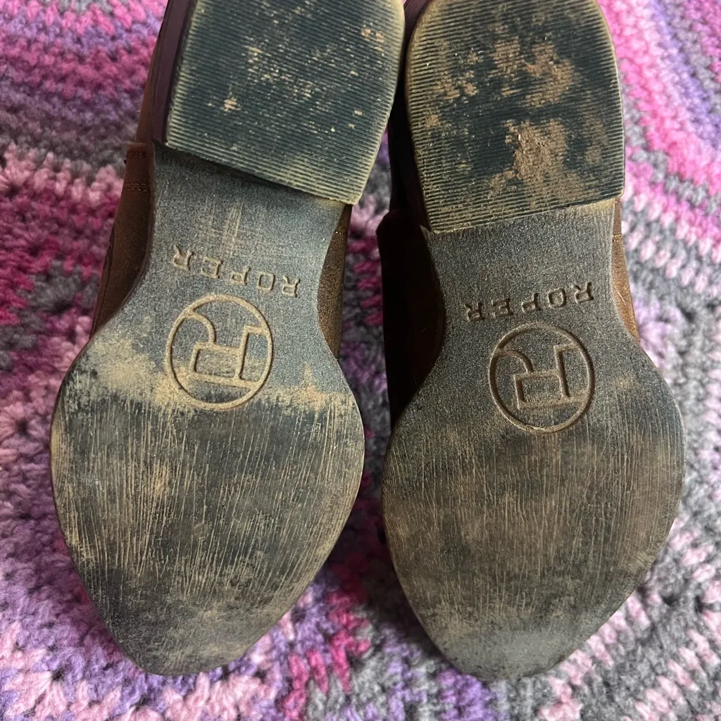 Size 7 Roper Ava Snip Toe Boots Brown - Image 7