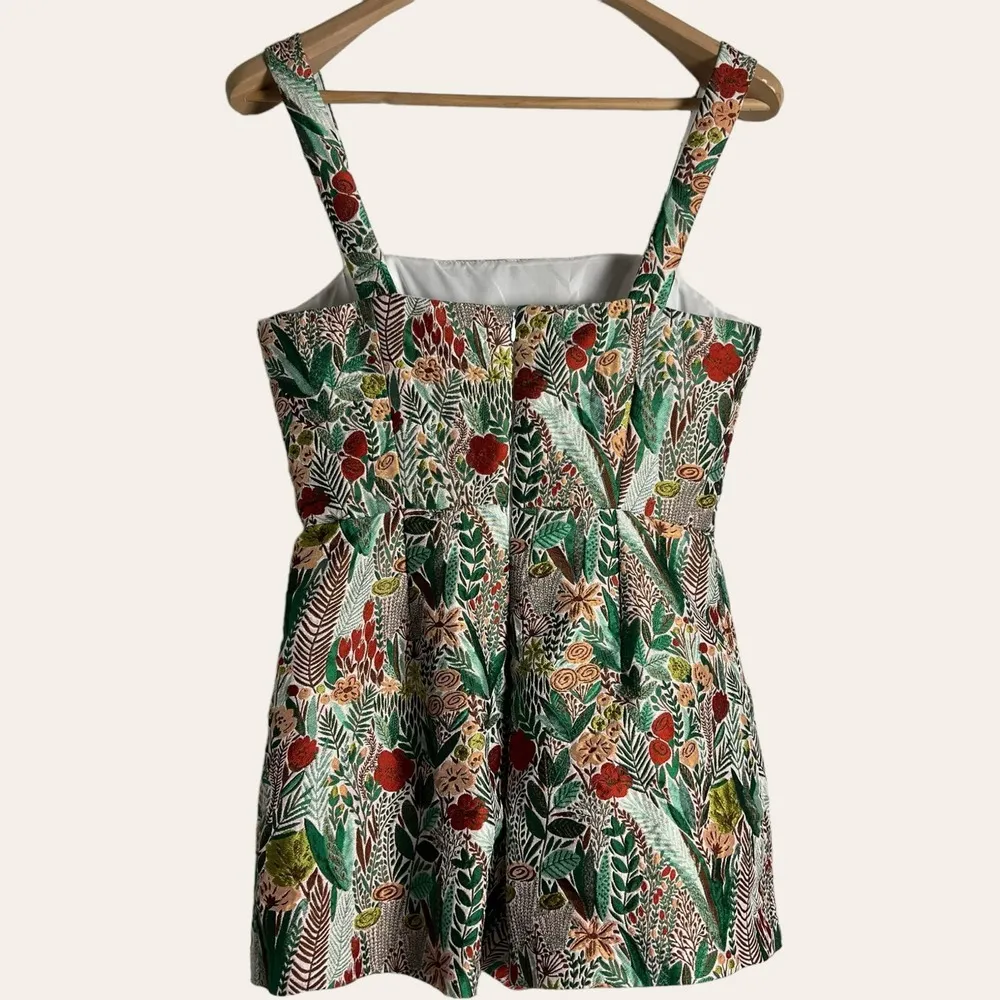 Hutch Marcy Floral Print Jacquard Sleeveless Square Neck Romper Size 4 - Image 15