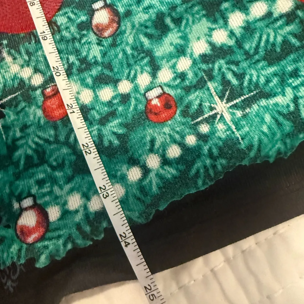 Onque Casuals Black Christmas Top Cardinals Sequin Holiday Tree Shirt Size L - Image 5