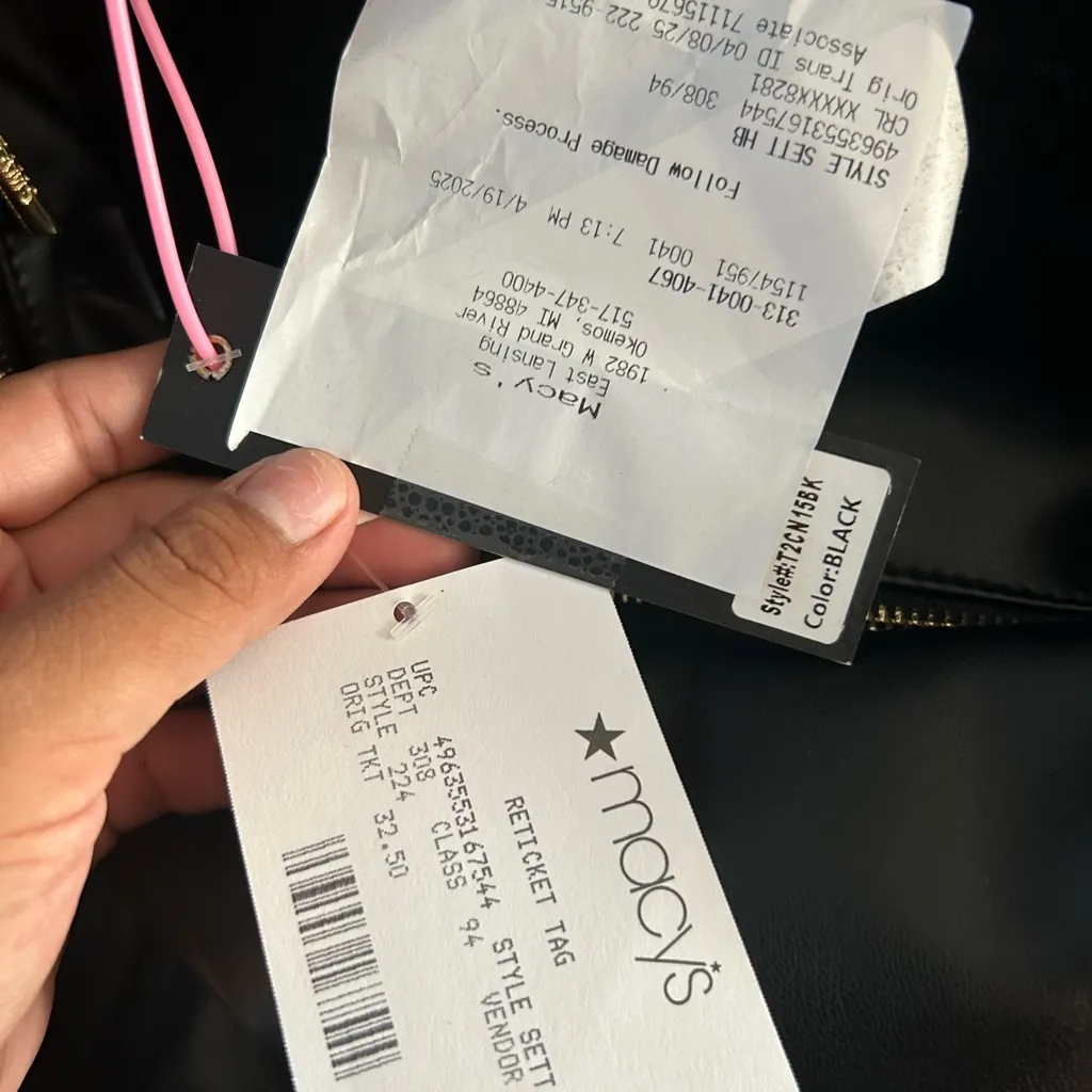 Chic Black Leather Hobo Bag - Image 5