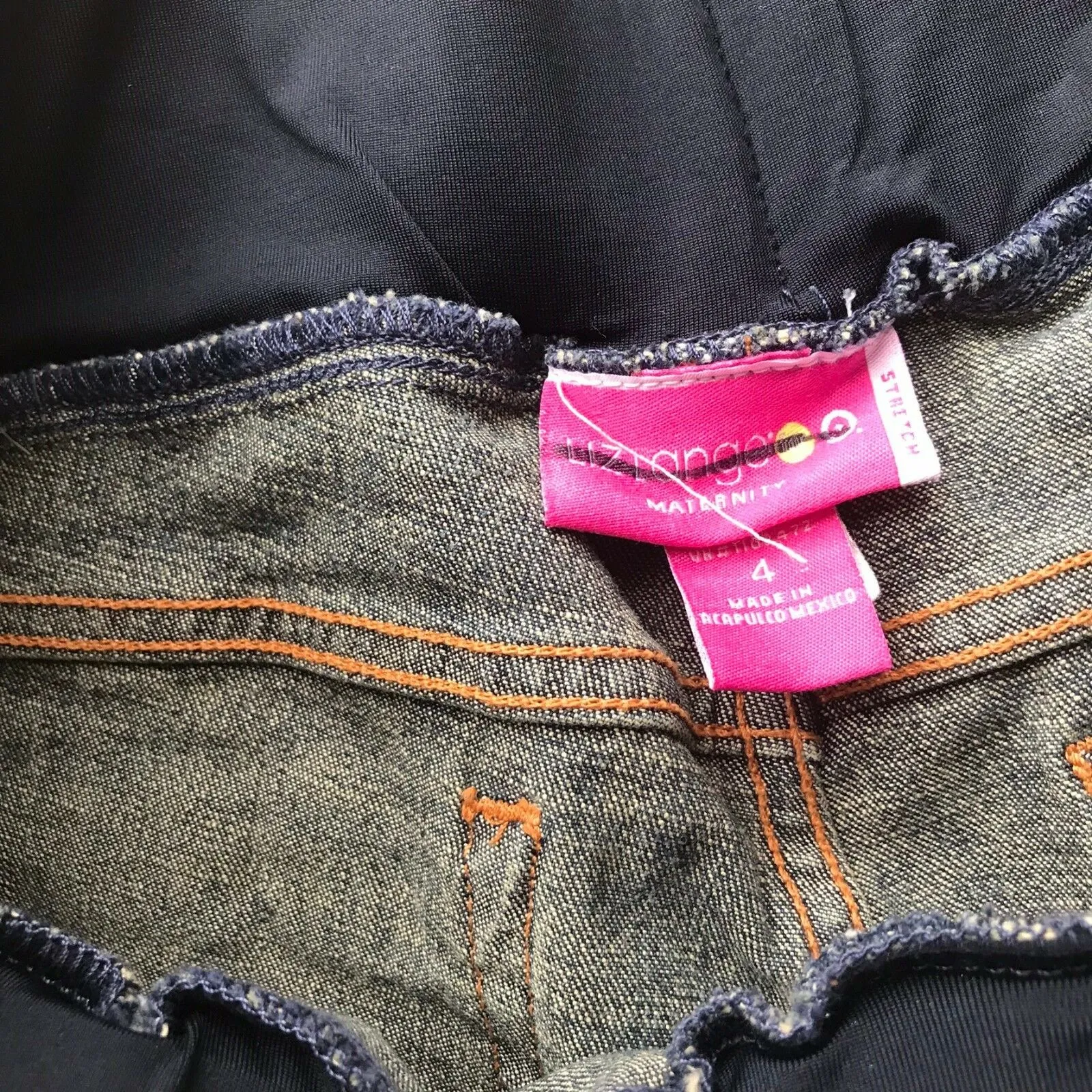 Liz Lange Womens‎ Capris Jeans Size 4 Maternity Dark Denim NEW - Image 4