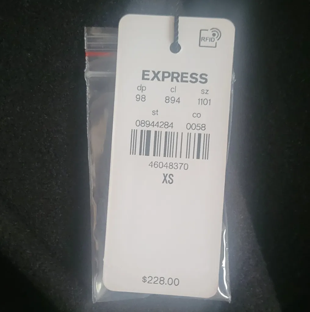 NWTS Express Double Breasted Novelty Button Cuffed Cropped Coat - Image 3