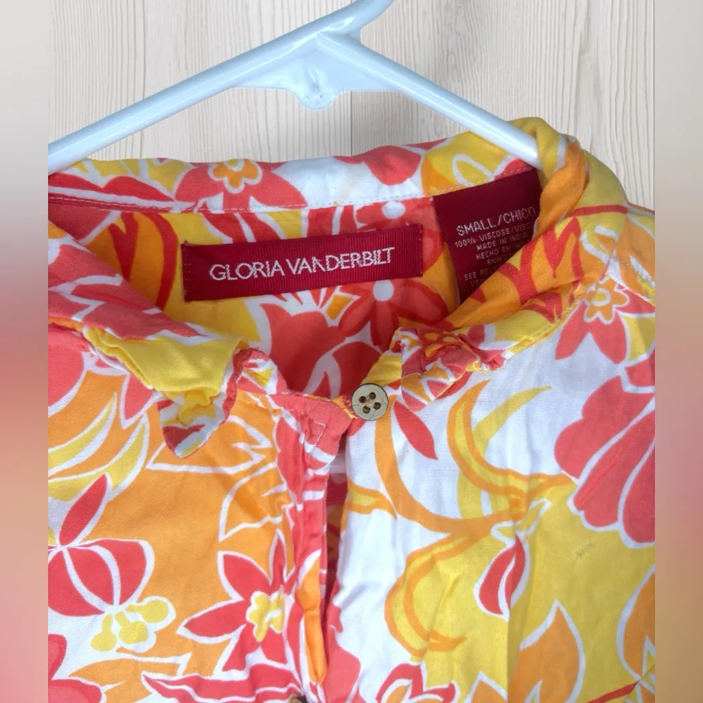 GLORIA VANDERBILT Women’s Floral Casual Button Down Shirt - Image 4