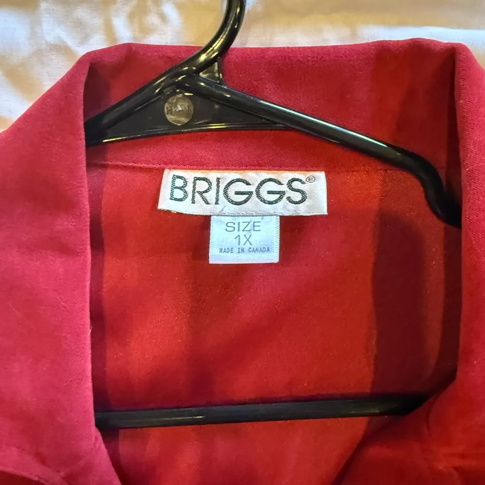 Briggs New York Red faux suede Blazer Sophisticated Style - Image 2