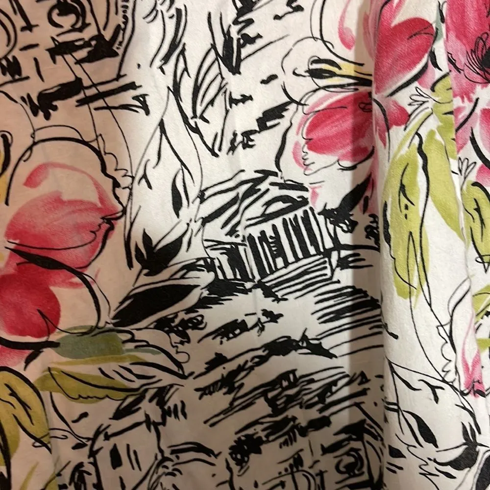 Simply Irresistible Circle Skater Skirt Floral Graffiti Pattern 30 Inch Waist Size 8 - Image 13