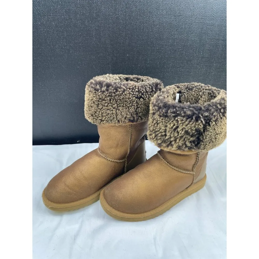 UGG Classic Women's Tall Metallic Sheepskin Boots/Shoes SIze W5 SKU 4046 - Image 3