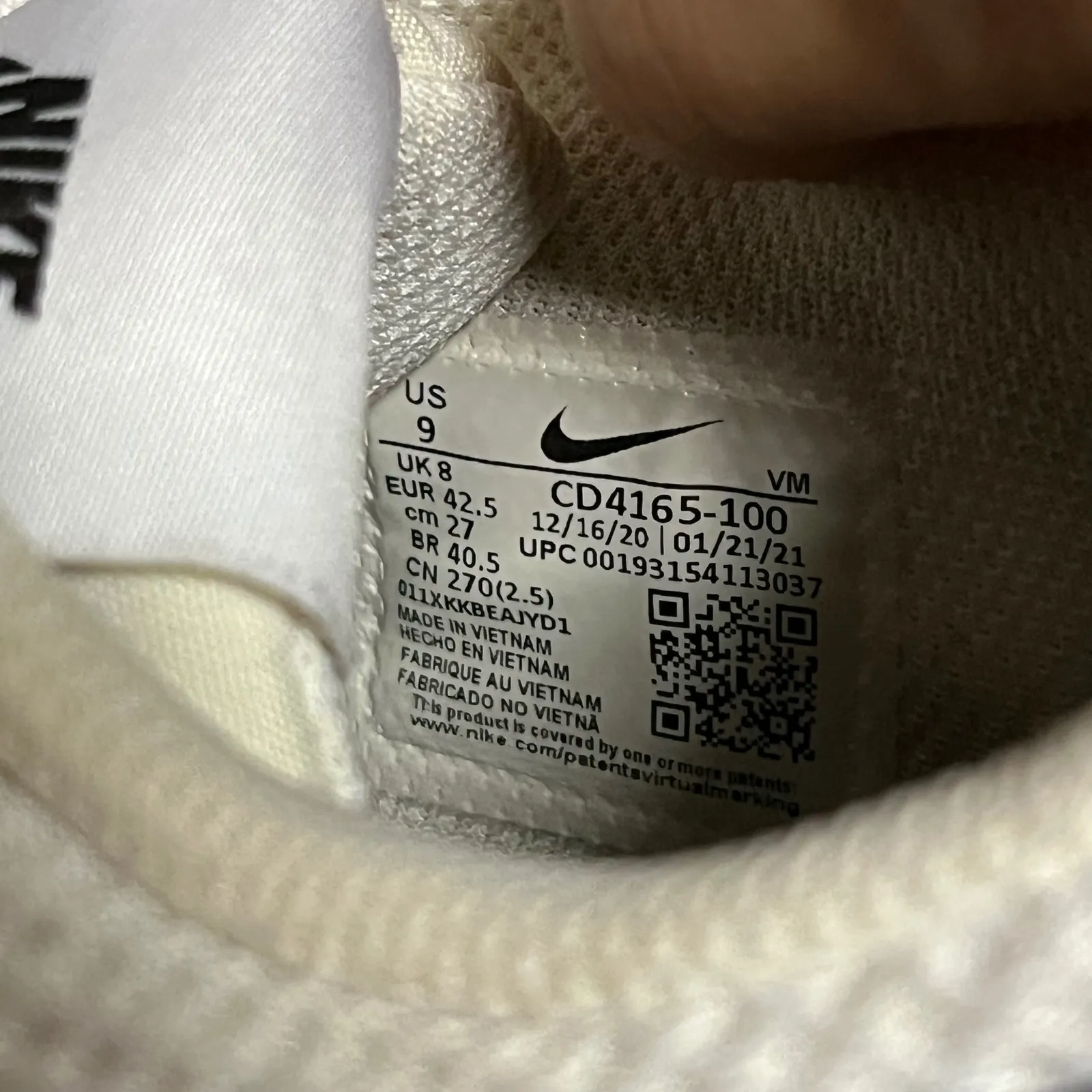 Nike Air Max Excee Womens White Black Casual Athletic Sneakers Shoes Size 9 - Image 9