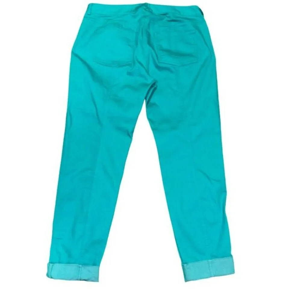 St. John Womens Turquoise Straight Leg Pans Size 6 - Image 2