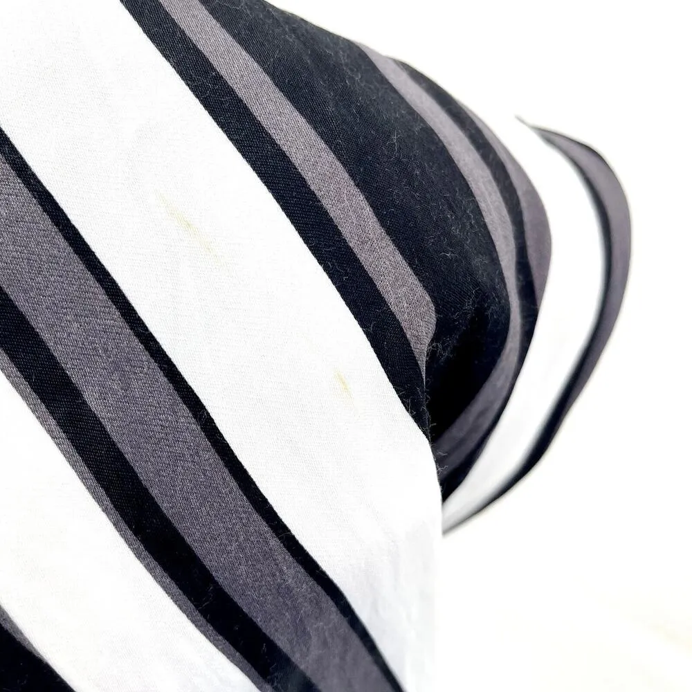 ZARA Pants Women Size Medium Pull On Jogger Striped White High Waisted - Image 6