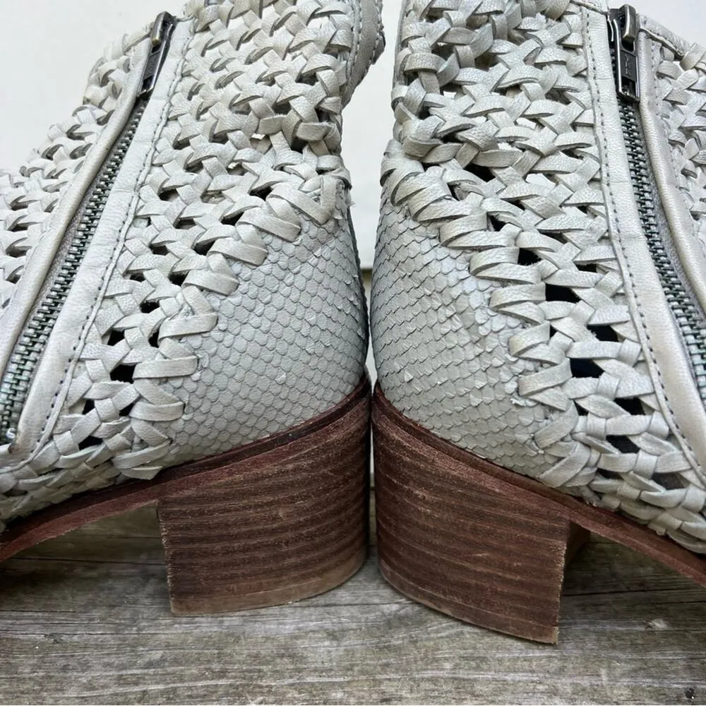 Free People In The Loop Woven Bootie Point Toe Gray EU Size 41 - Image 3