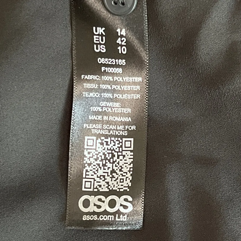 ASOS NWT  Black Flutter Sleeve Blouse | US Size 10 | Button Front - Image 6