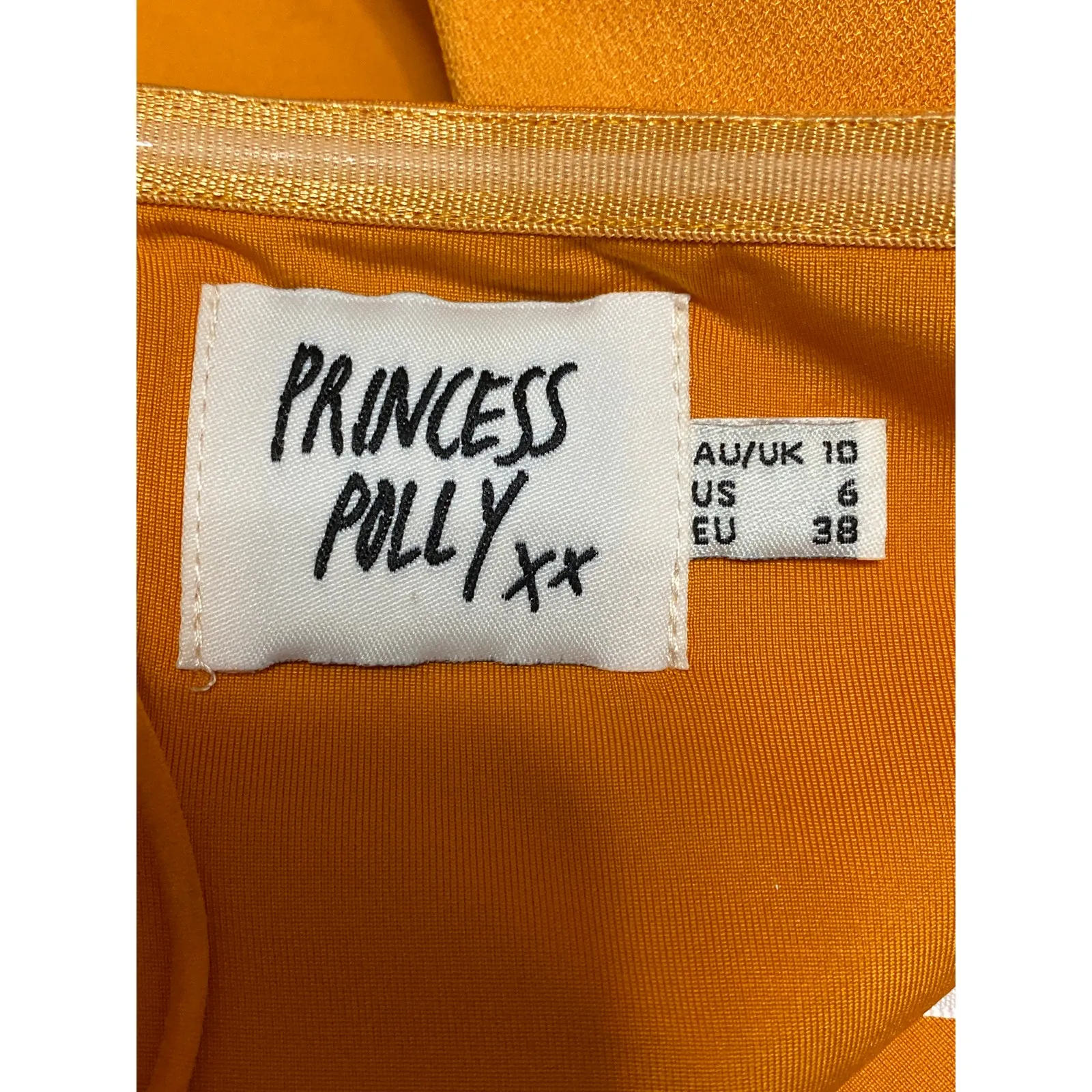 Princess Polly Women's Orange Strapless Bustier Corset Crop Tank Tube Top Sz 61 - Image 4